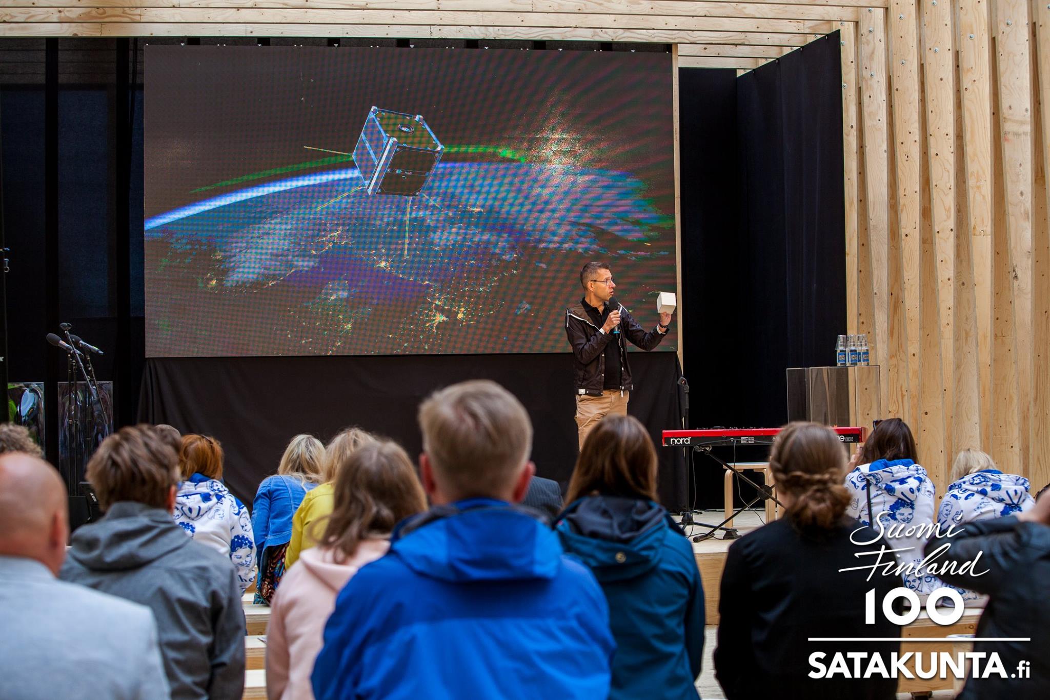 Wooden Kitsat presented at the Suomi Areena in Pori, July 2017.