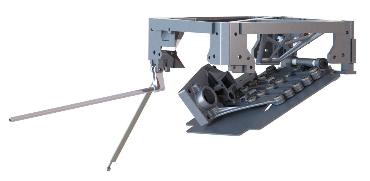 The camera boom and its supporting structure