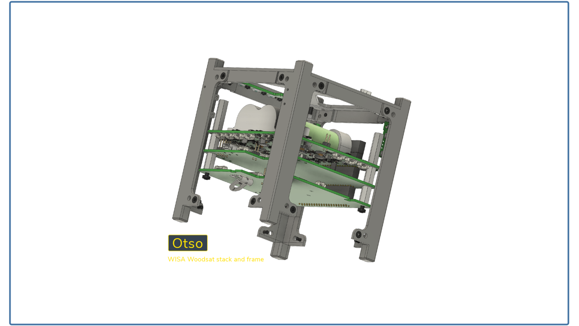 WISA Woodsat stack and frame are the base for Otso Cubesat bus
