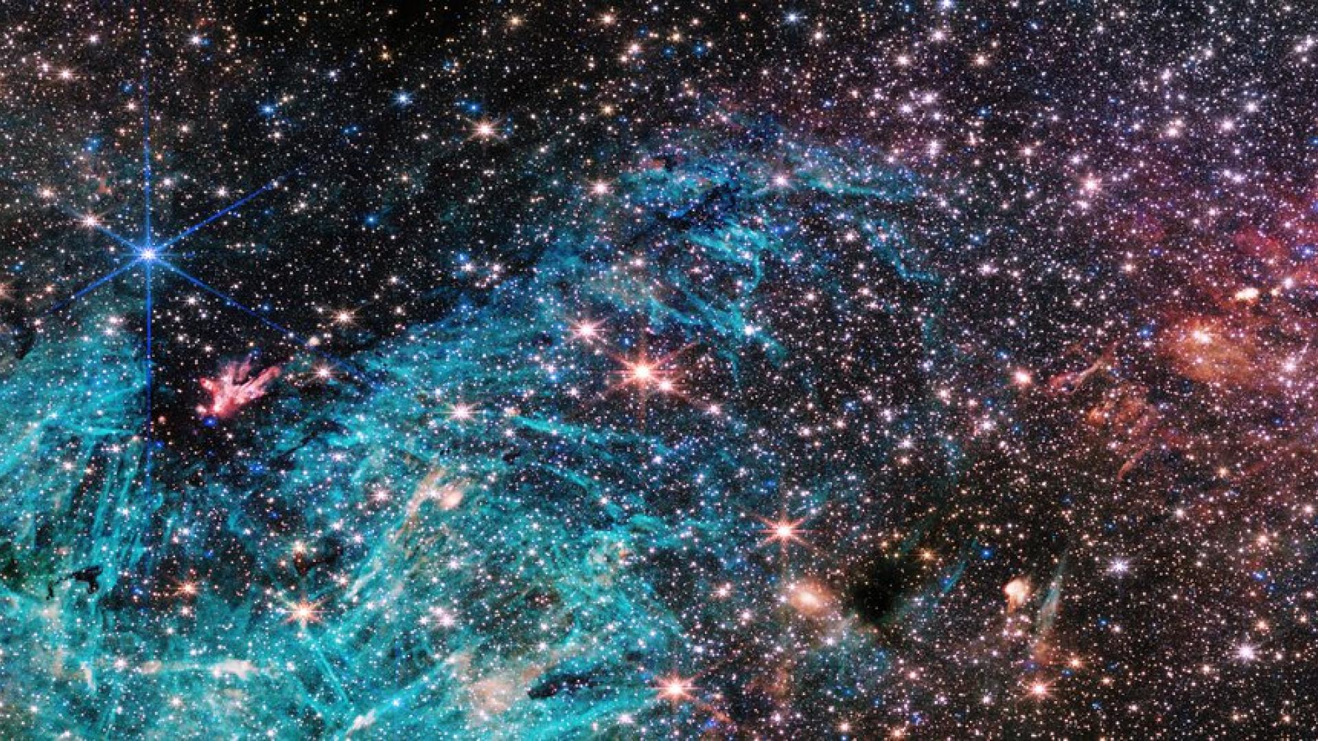The star-forming region Sagittarius C sen by Webb Space Telescope. Photo: NASA, ESA, CSA, STScI, S. Crowe (UVA)