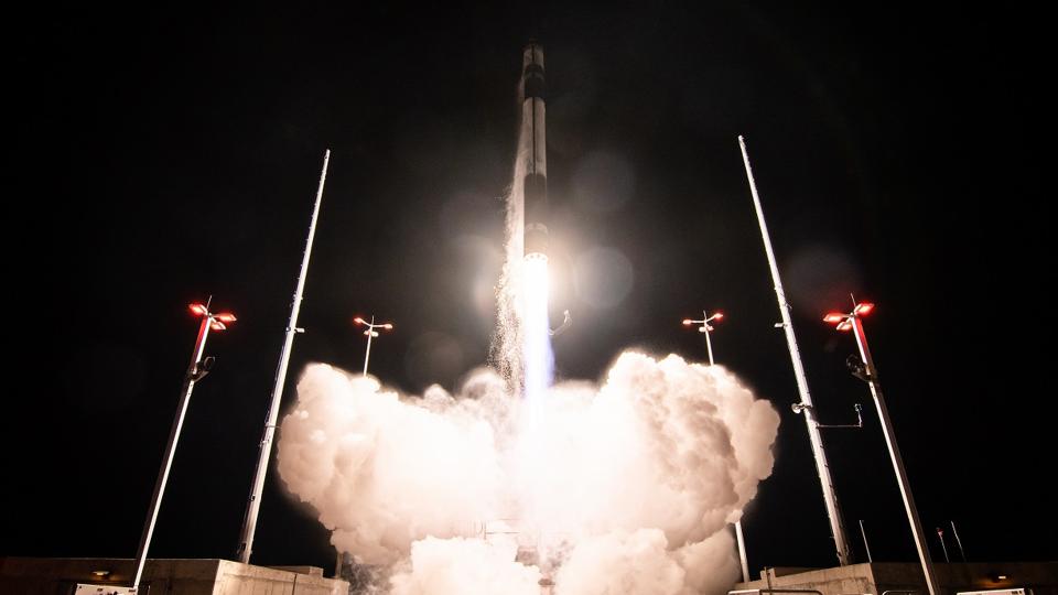1st Electron lifts off from Wallops Island