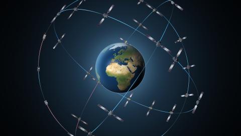 Drawing of the Galileo constellation