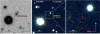 Left: ZTF image of the field surrounding AT 2021lwx. Middle: Composite  image of the same field made from images obtained from the PanSTARRS archive. Right: Zoom in at the location of AT 2021lwx.